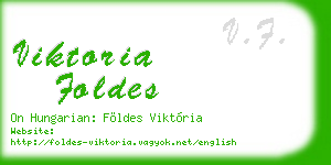 viktoria foldes business card